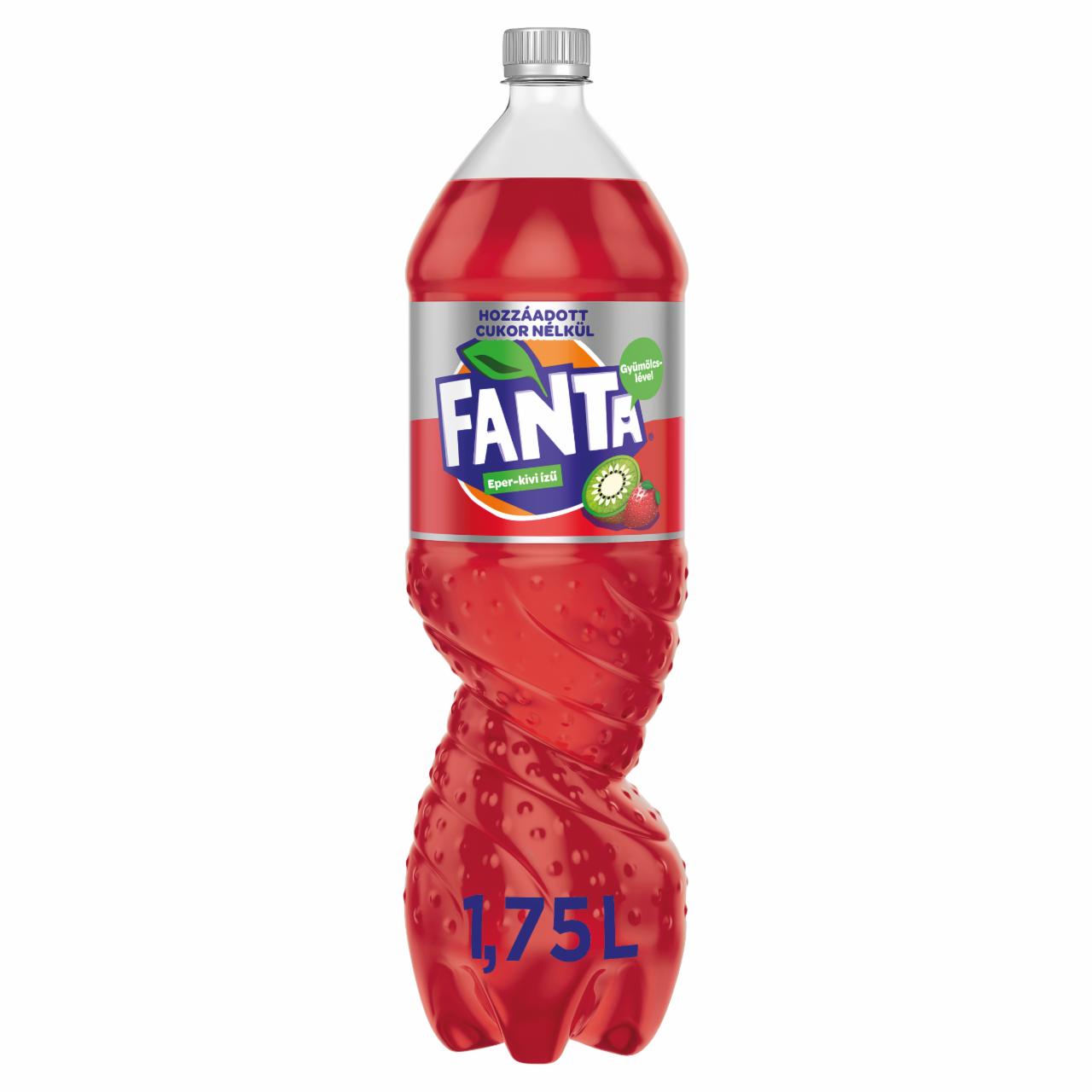 Képek - Fanta Zero eper-kivi ízű szénsavas energiamentes üdítőital édesítőszerekkel 1,75 l