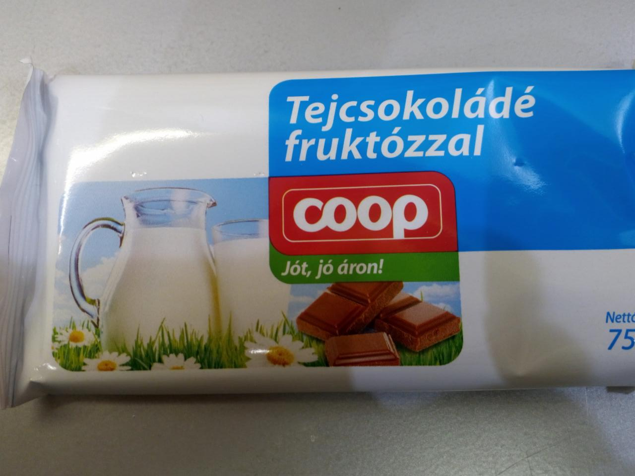 Képek - Tejcsokoládé fruktózzal Coop