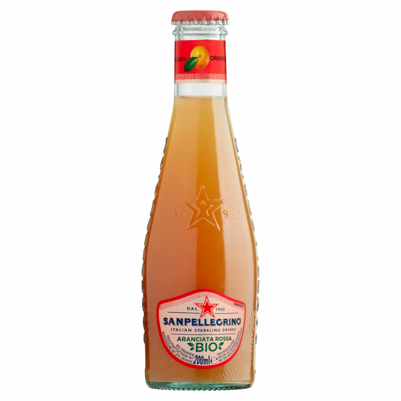 Képek - San Pellegrino BIO szénsavas narancsital narancslé és vérnarancslé sűrítményből 200 ml