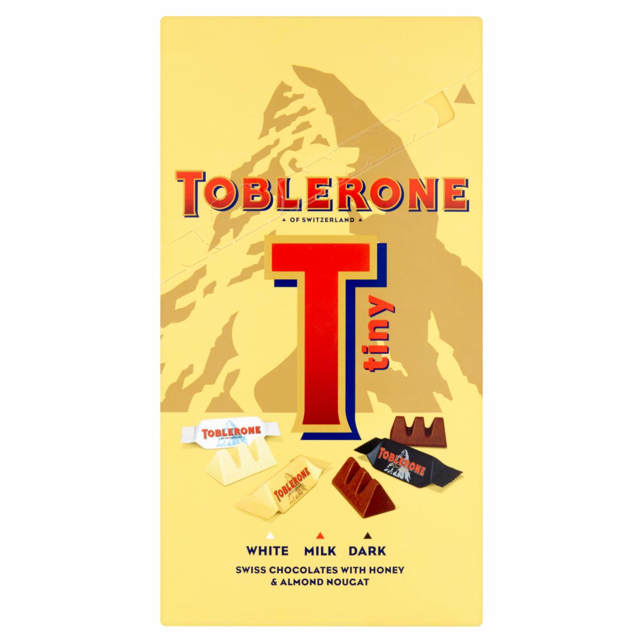 Képek - Toblerone svájci csokoládé válogatás tej- & étcsokoládéval & mézes, mandulás fehércsokoládéval 200 g