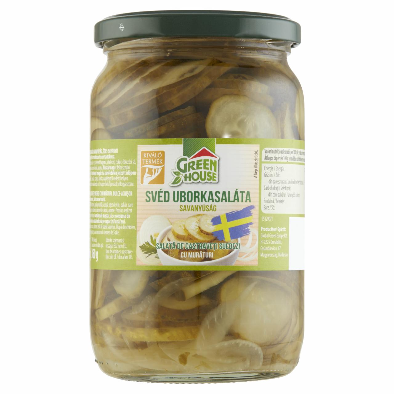 Képek - Green House svéd uborkasaláta savanyúság 680 g