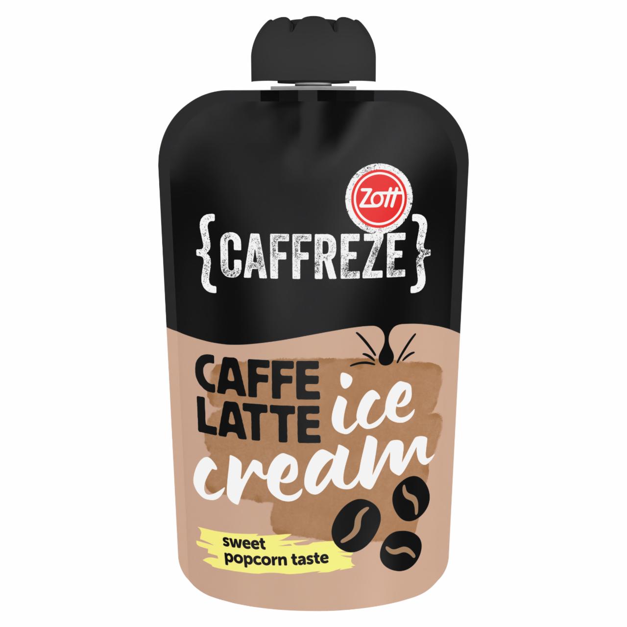 Képek - Zott Caffreze tejjégkrém kávékivonattal és édes pattogatott kukorica ízesítéssel 110 ml