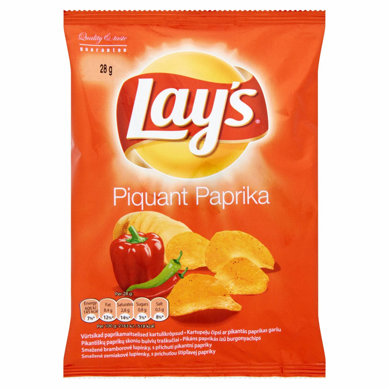 Képek - Lay's pikáns paprikás ízű burgonyachips 28 g