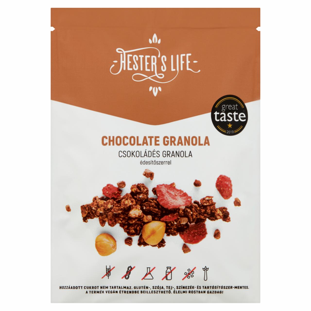 Képek - Hester's Life csokoládés granola édesítőszerrel 55 g