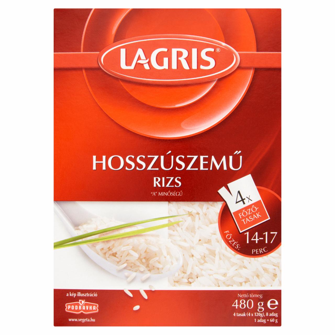Képek - Lagris hosszúszemű rizs főzőtasakban 4 x 120 g (480 g)