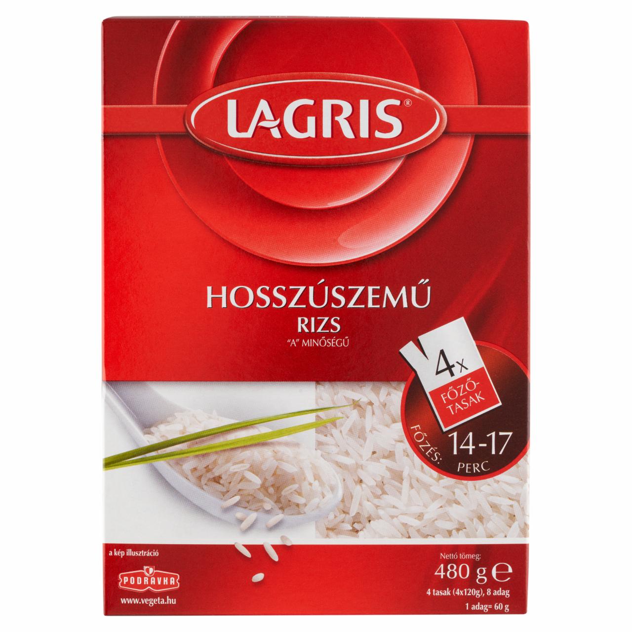 Képek - Lagris hosszúszemű rizs főzőtasakban 4 x 120 g (480 g)