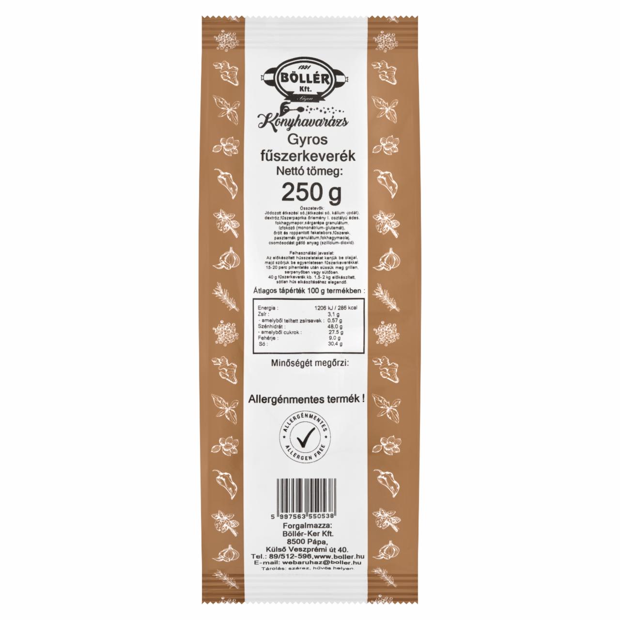 Képek - Böllér Konyhavarázs gyros fűszerkeverék 250 g