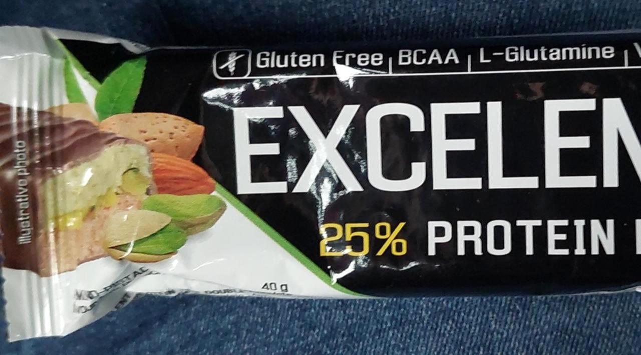 Képek - Nutrend Excelent Protein Bar Double Almond+Pistachio with Pistachios fehérjeszelet 85 g