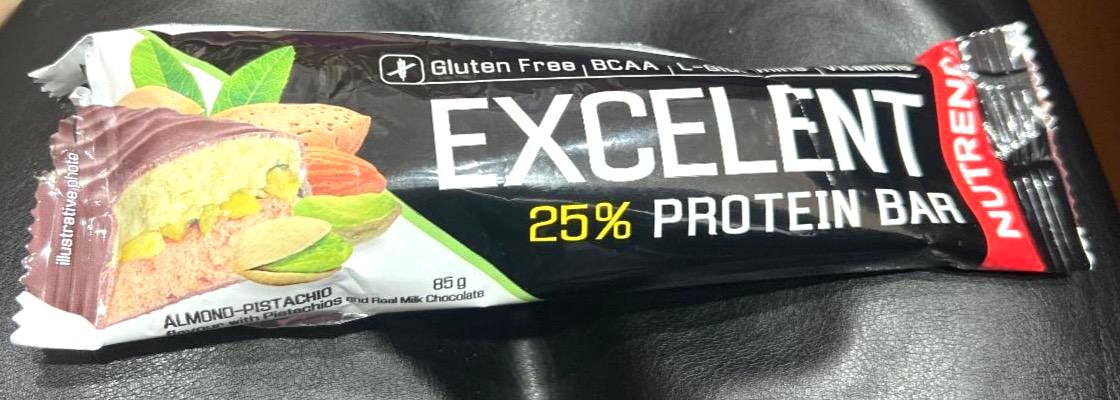 Képek - Nutrend Excelent Protein Bar Double Almond+Pistachio with Pistachios fehérjeszelet 85 g