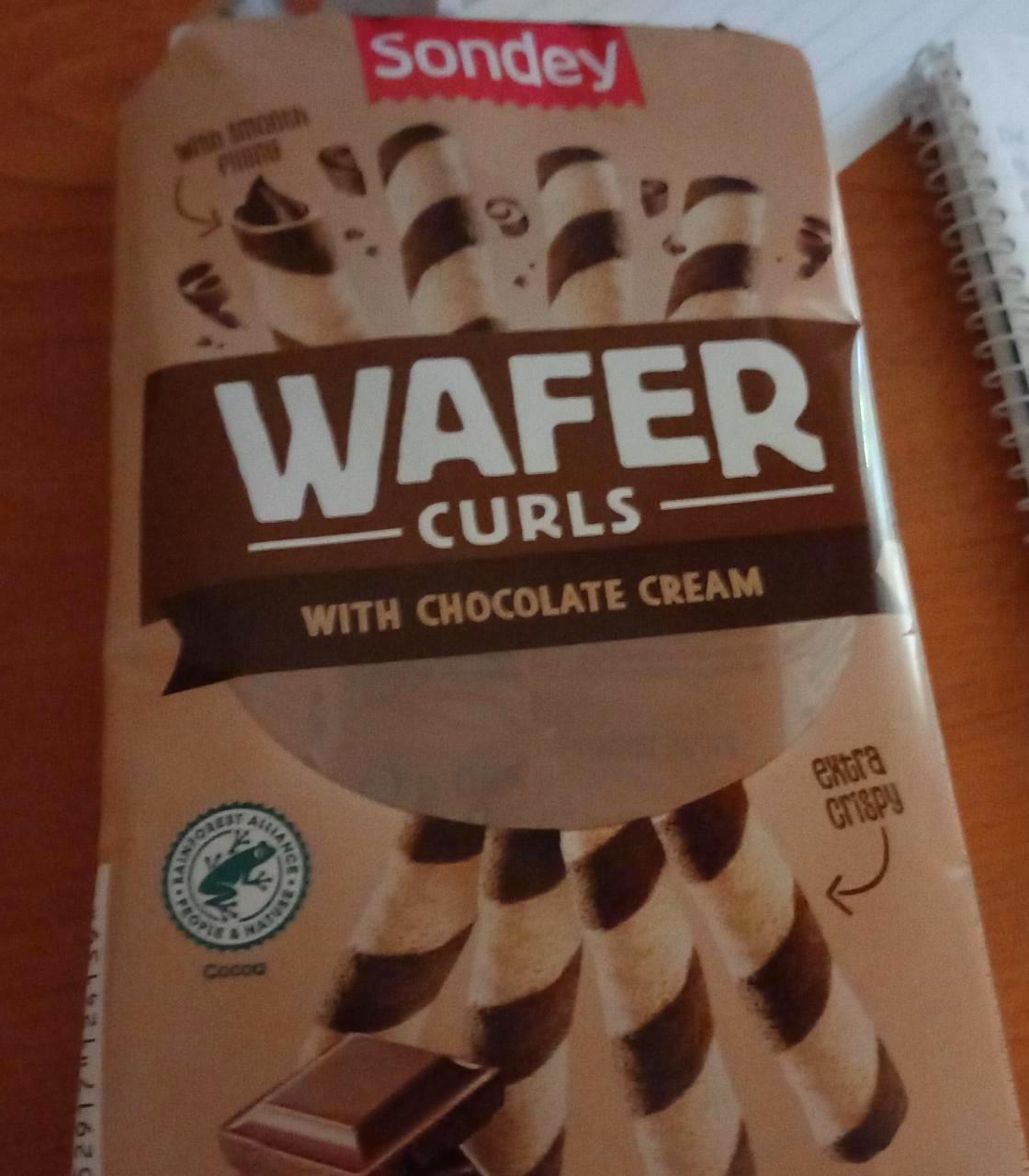 Képek - Wafer curls with chocolate cream Sondey