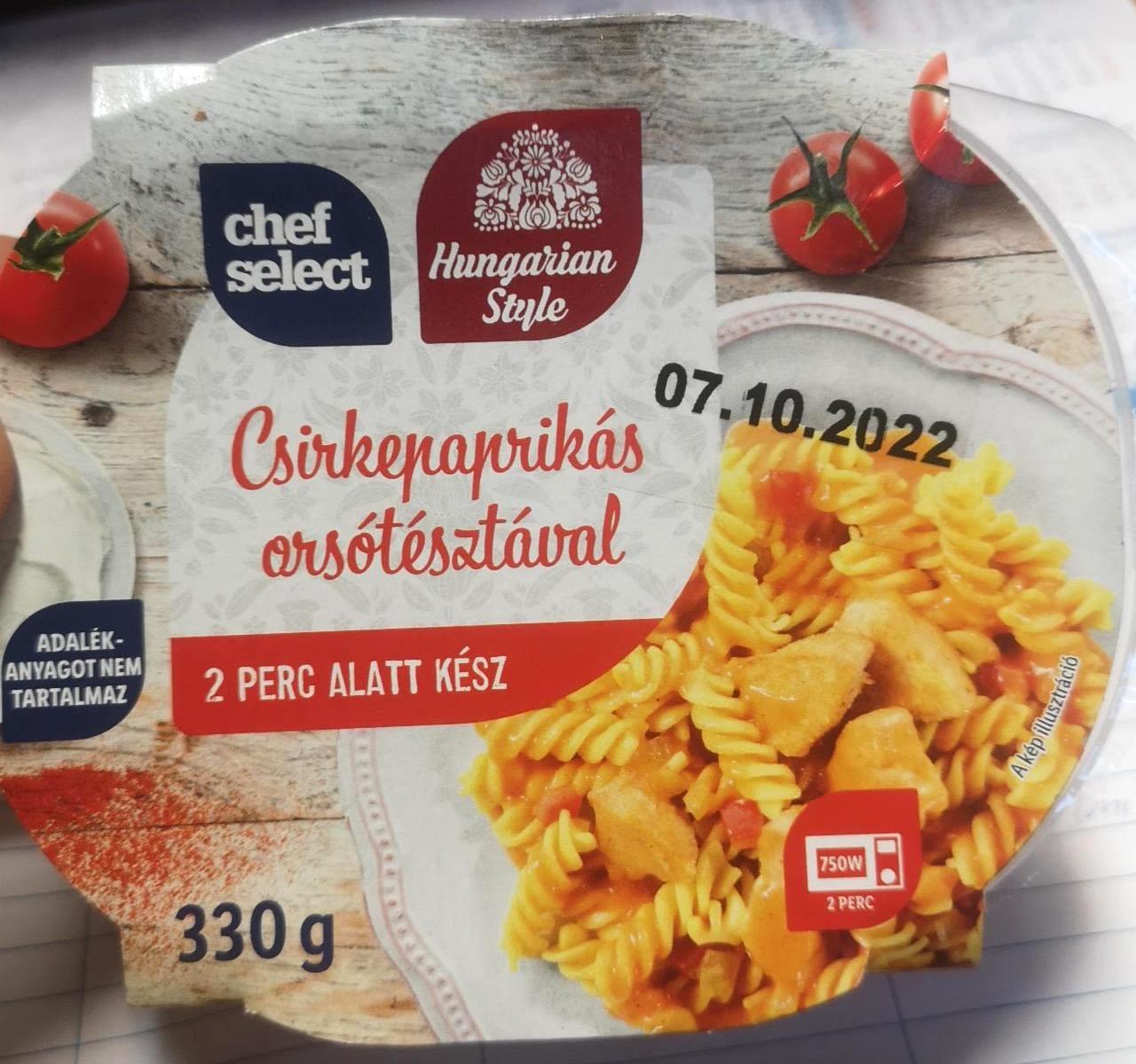 Képek - Csirkepaprikás orsótésztával Chef Select