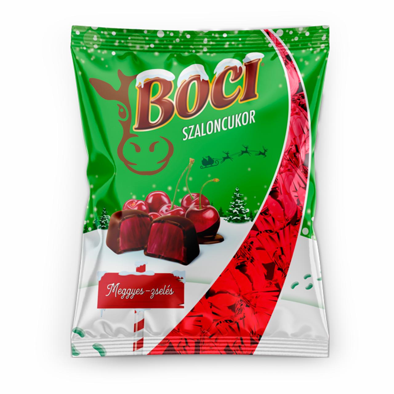 Képek - Boci meggyes ízesítésű zselés szaloncukor étcsokoládéval mártva 380 g