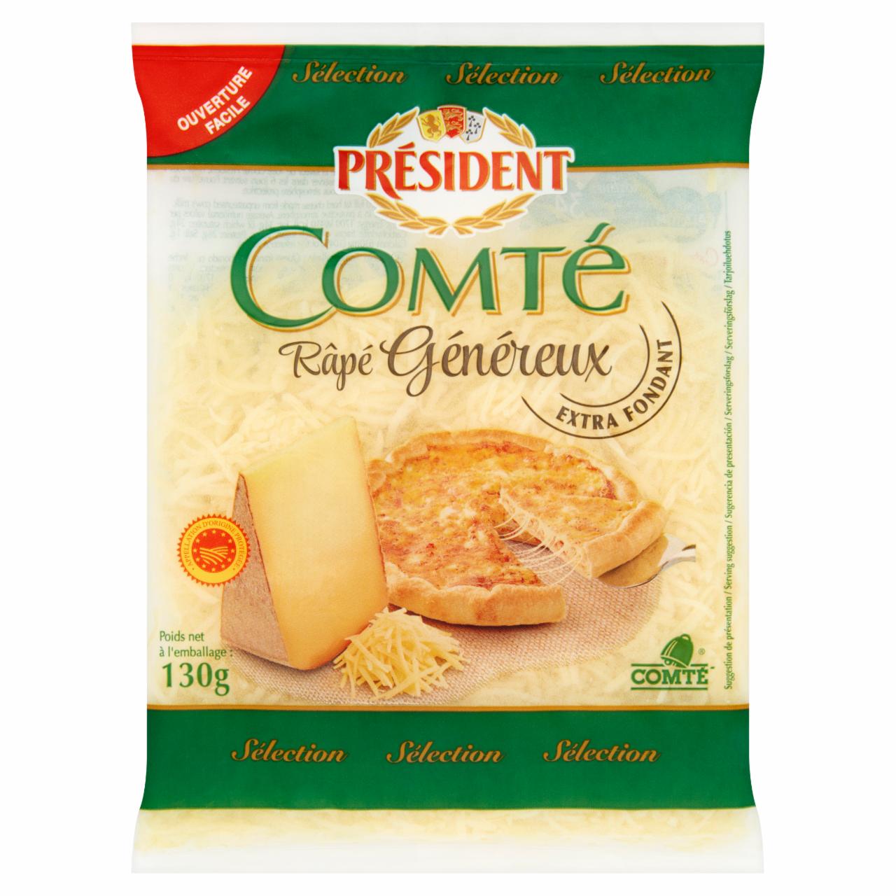 Képek - Président Comté reszelt, zsíros, kemény sajt 130 g