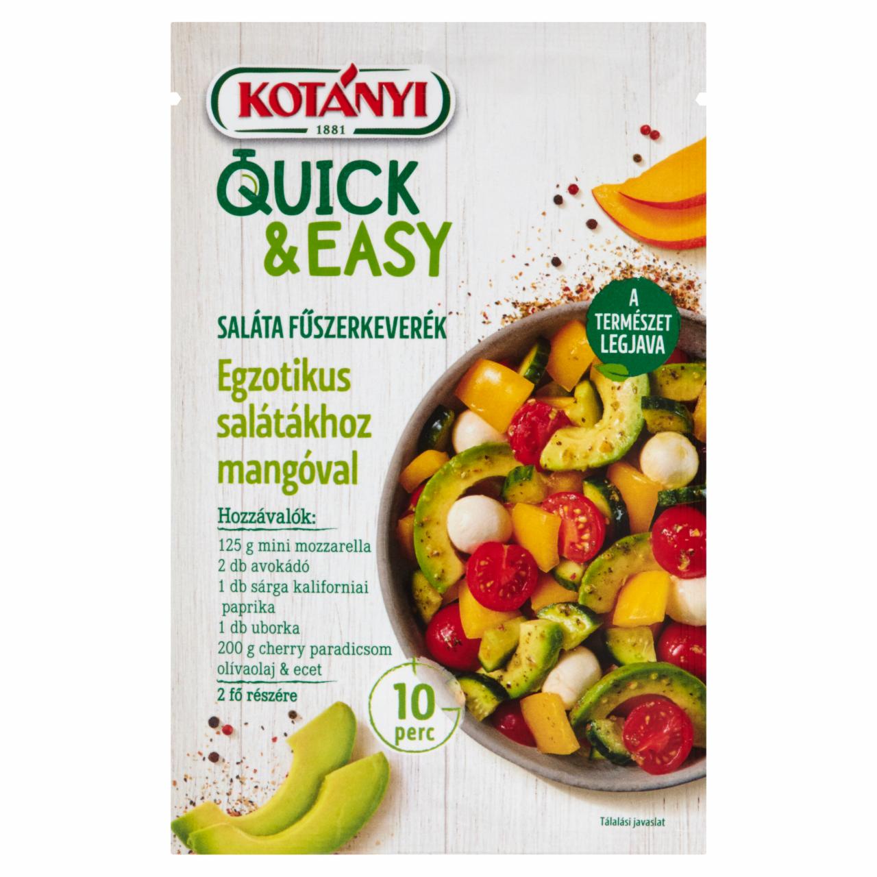 Képek - Kotányi Quick & Easy saláta fűszerkeverék egzotikus salátákhoz mangóval 20 g