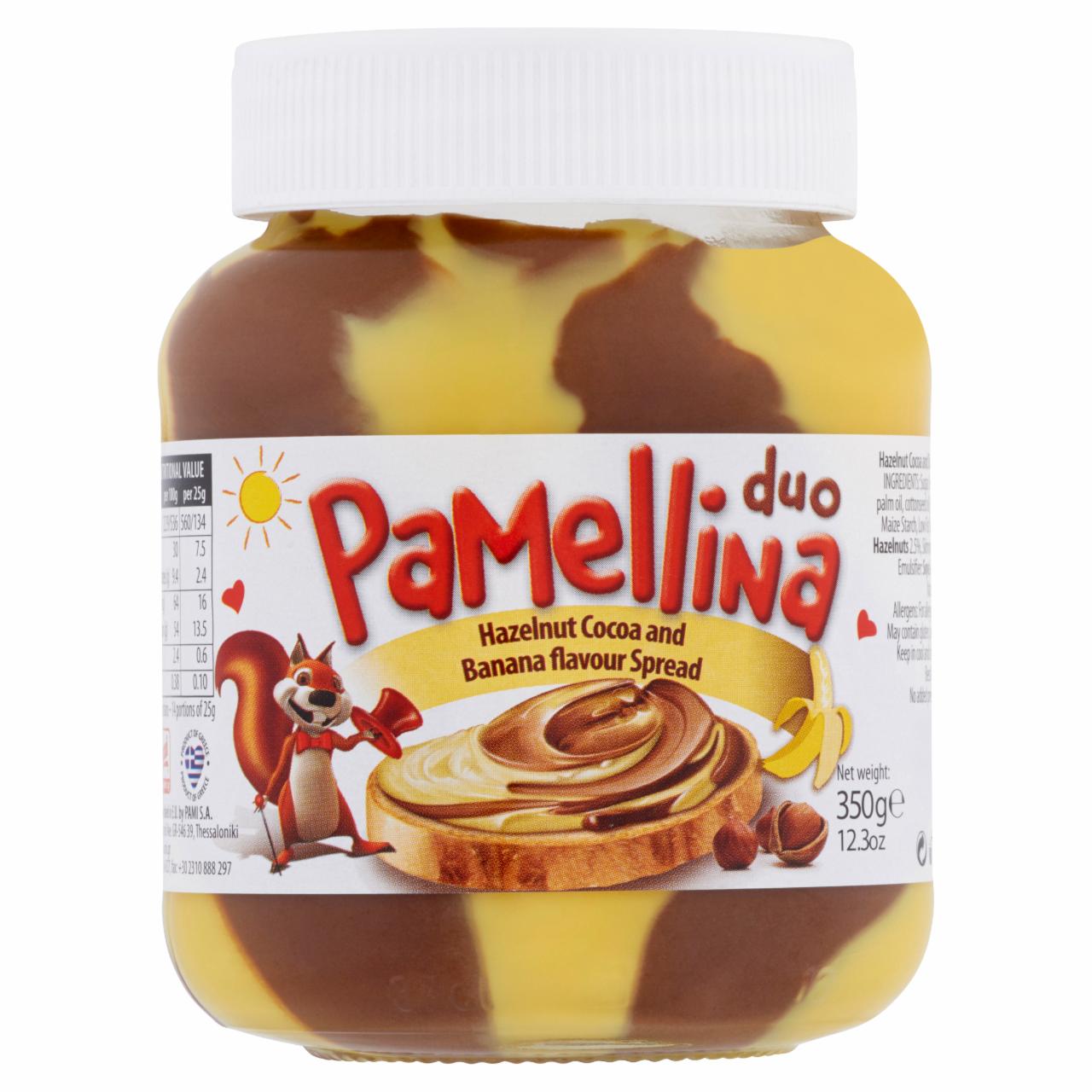 Képek - Pami Pamellina Duo kenhető kakaós-banános, mogyoró ízű krém 350 g