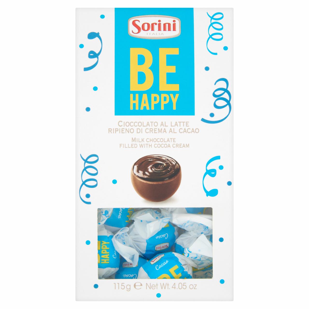 Képek - Sorini Be Happy tejcsokoládé praliné kakaókrémmel töltve 115 g