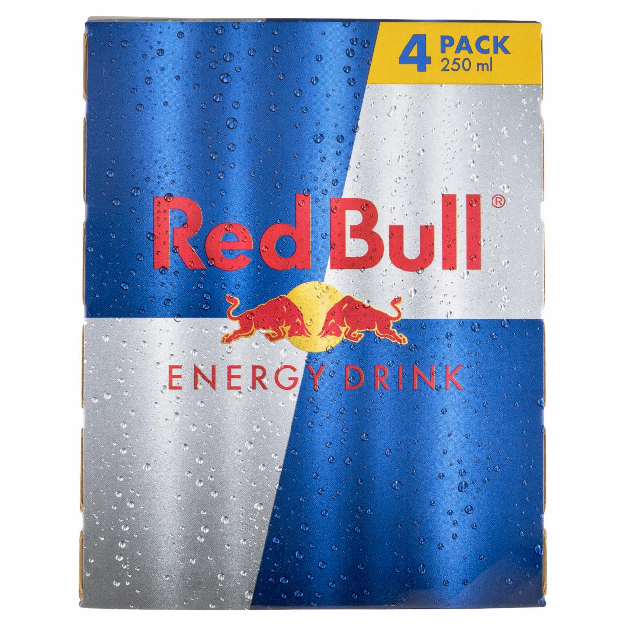 Képek - Red Bull magas koffeintartalmú szénsavas energiaital 4 x 250 ml