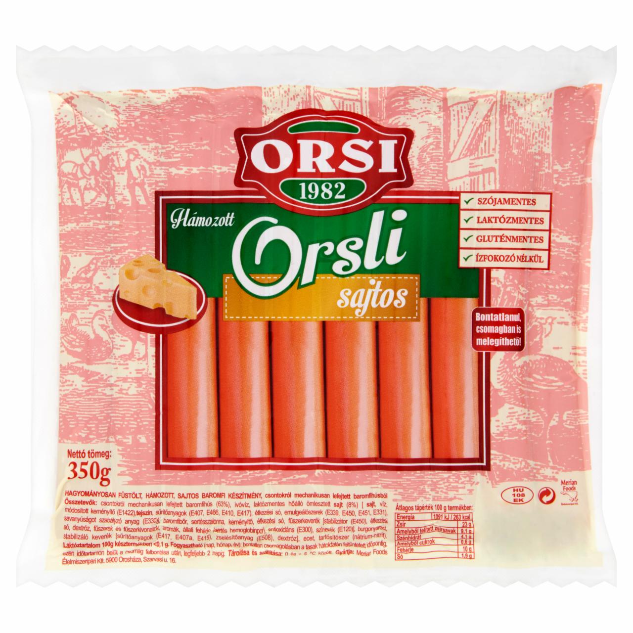 Képek - Orsi hámozott sajtos orsli 350 g