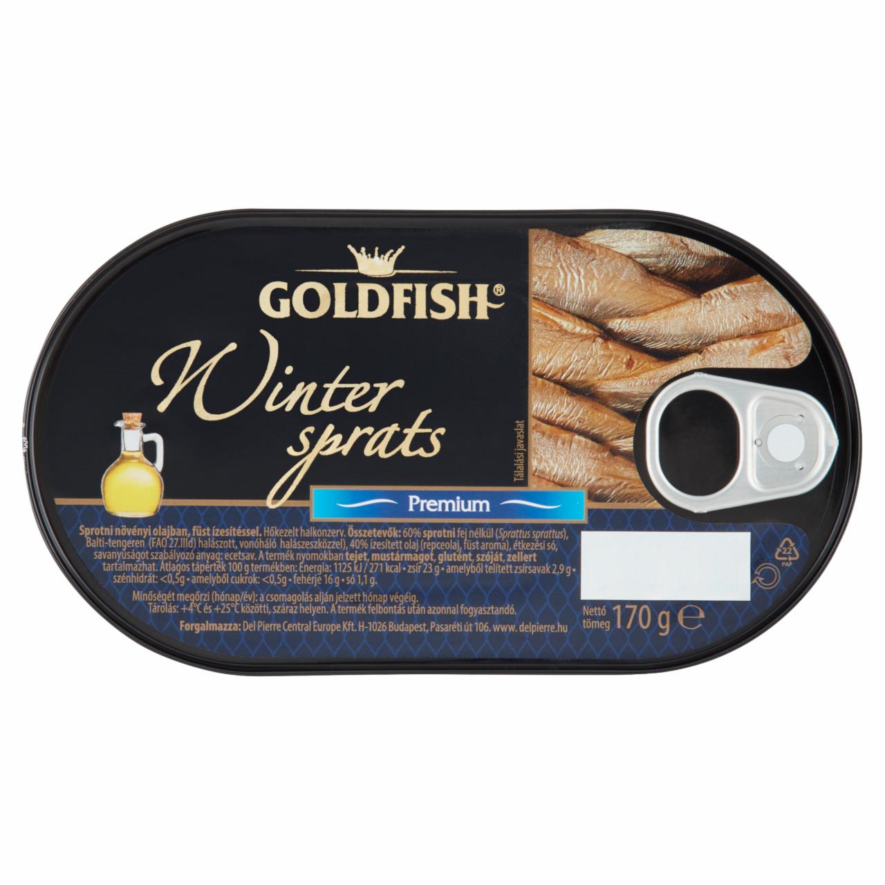 Képek - Goldfish sprotni növényi olajban, füst ízesítéssel 170 g