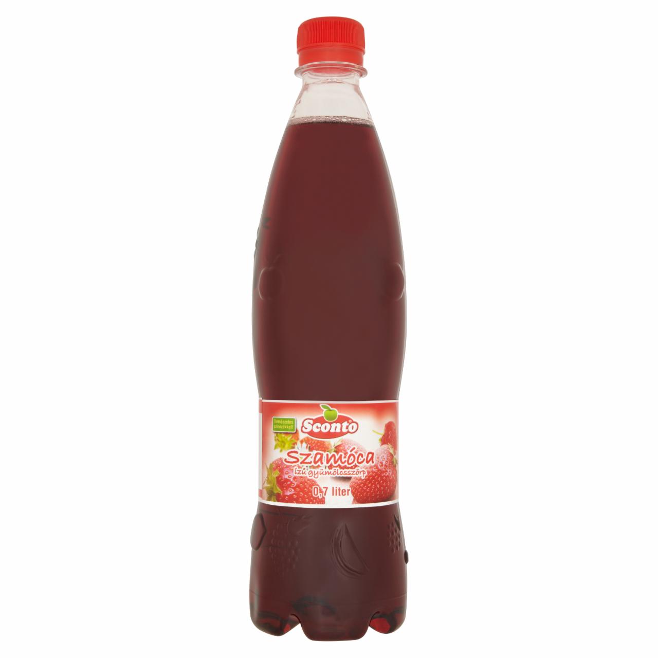 Képek - Sconto szamóca ízű gyümölcsszörp 0,7 l