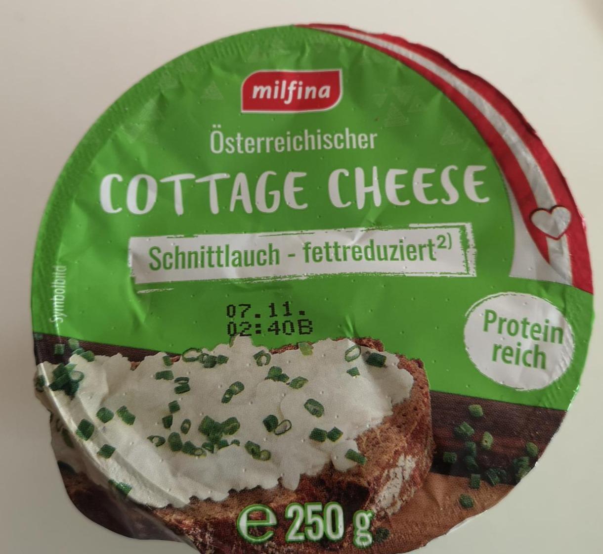 Képek - Cottage cheese metélőhagymás 0,9% Milfina