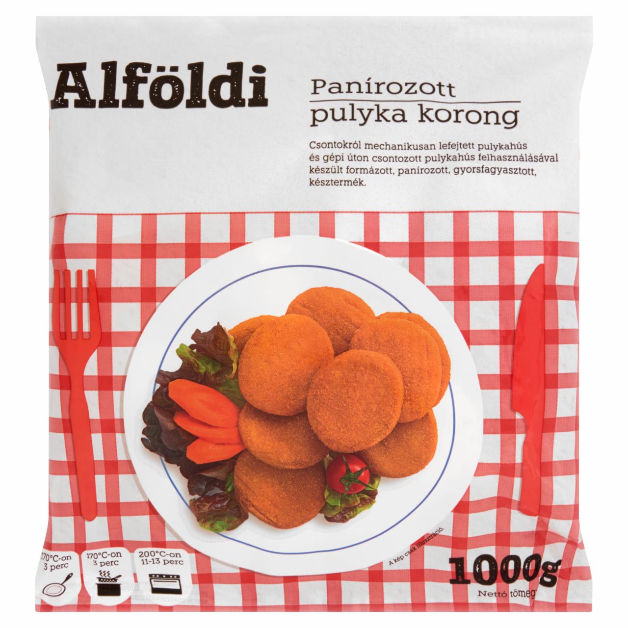 Képek - Alföldi gyorsfagyasztott panírozott pulyka korong 1000 g