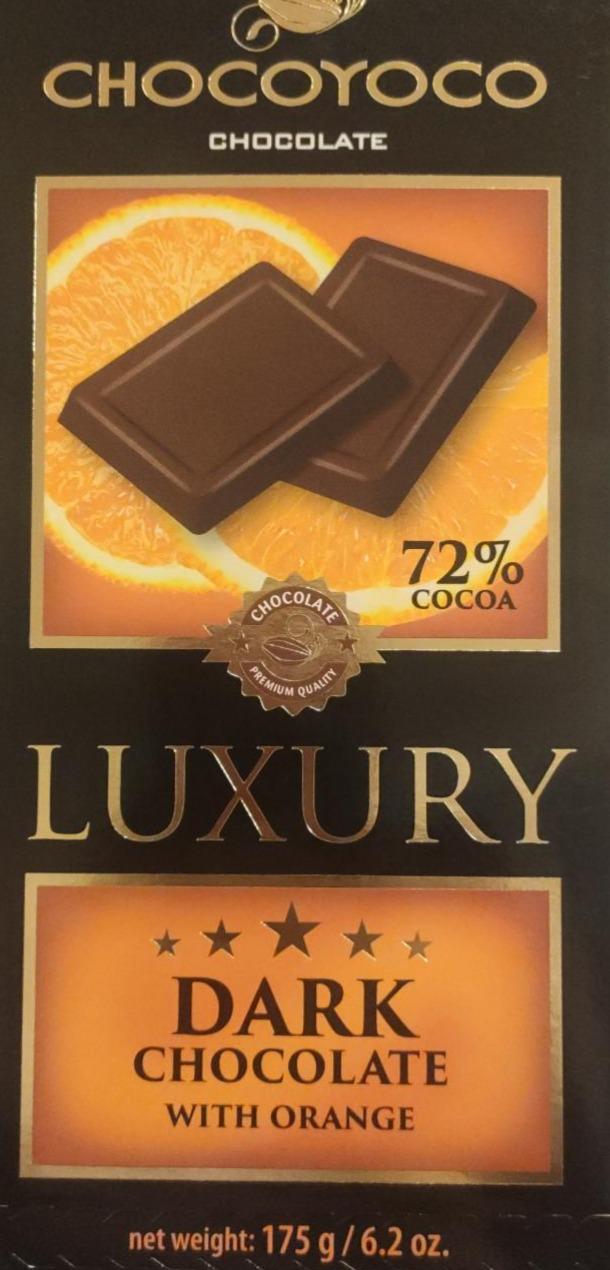 Képek - Luxury dark étcsokoládé narancs ízesítéssel Chocoyoco