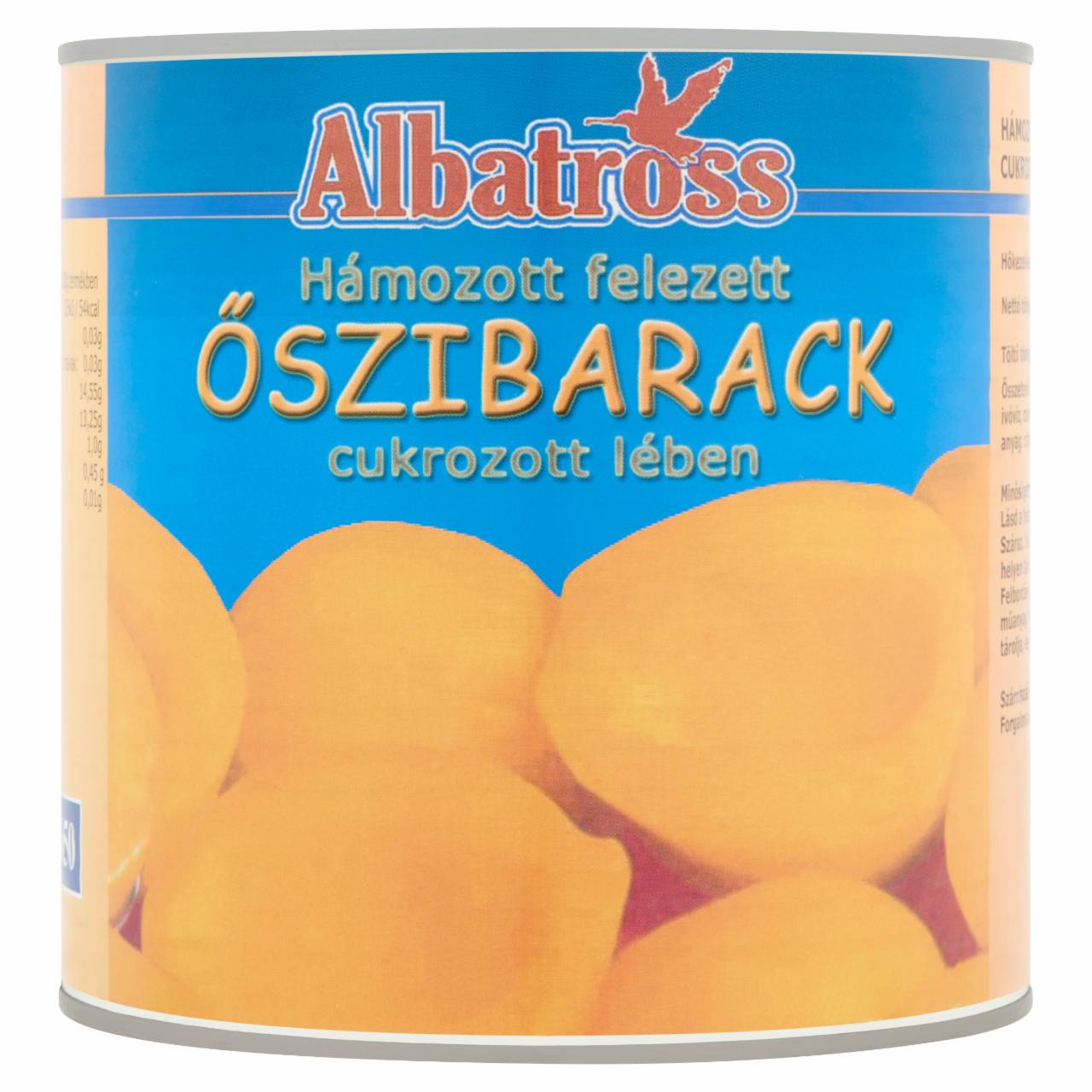 Képek - Albatross hámozott, felezett őszibarack cukrozott lében 2600 g