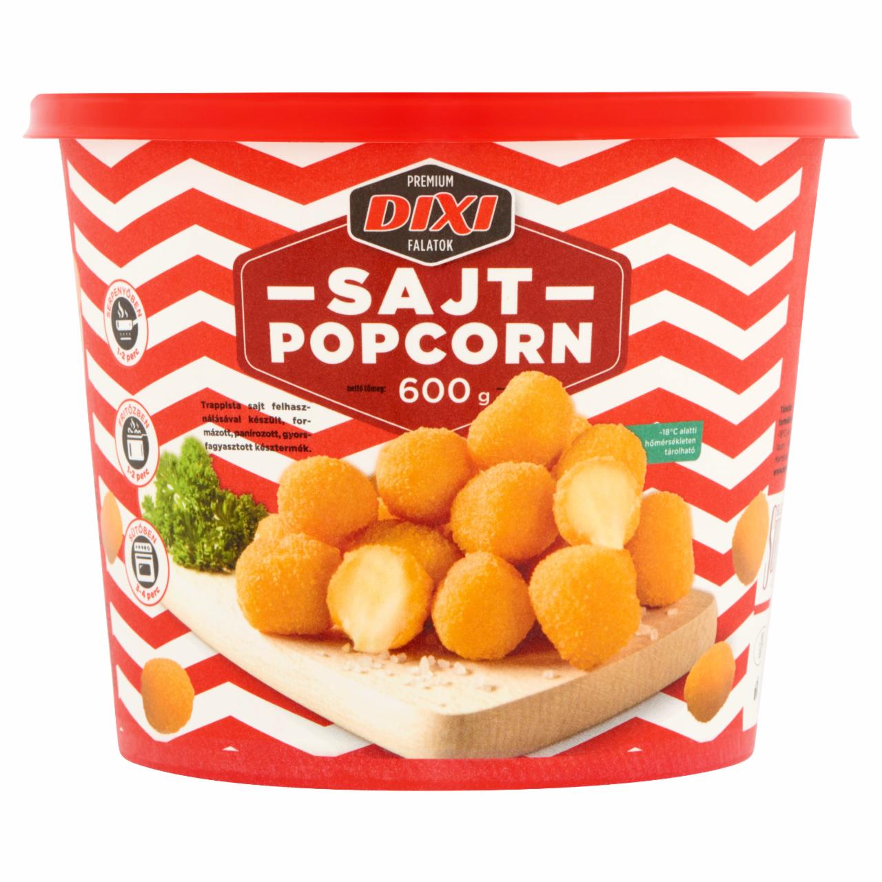 Képek - Dixi Prémium Falatok gyorsfagyasztott sajt popcorn 600 g
