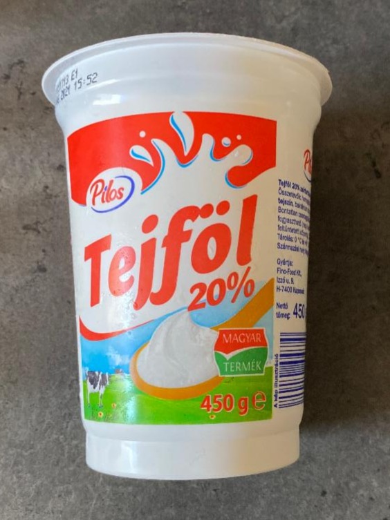 Képek - Tejföl 20% zsírtartalommal Pilos