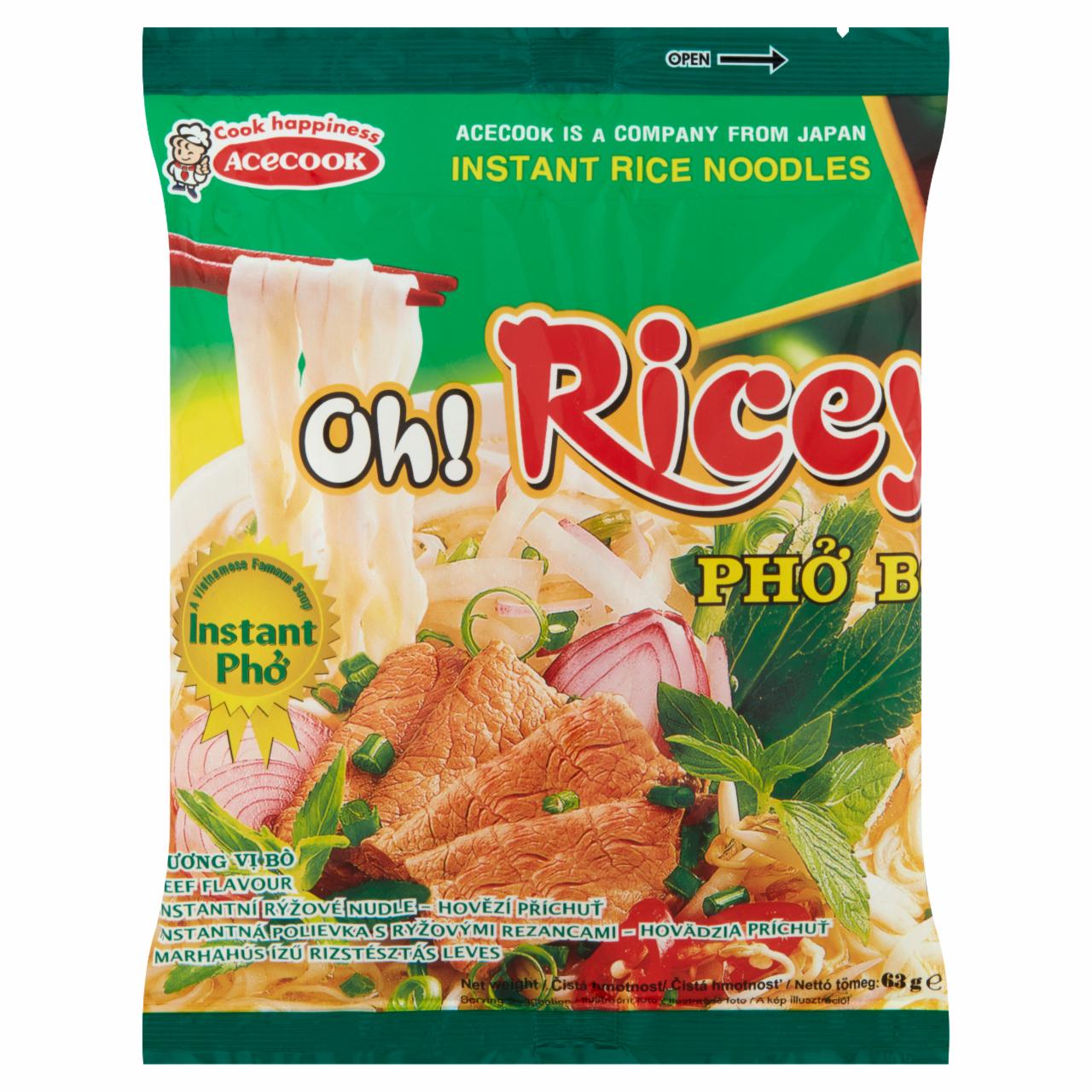 Képek - Oh! Ricey marhahús ízű rizstésztás leves 63 g