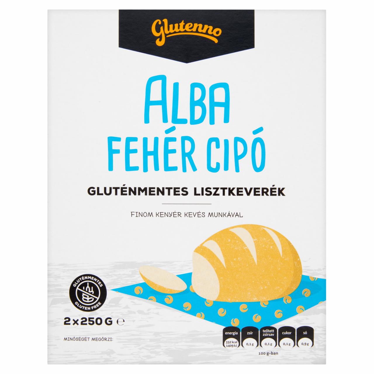 Képek - Glutenno Alba gluténmentes lisztkeverék fehér cipóhoz 2 x 250 g