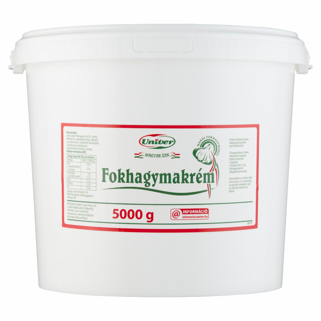 Képek - Univer Magyar Ízek fokhagymakrém 5000 g