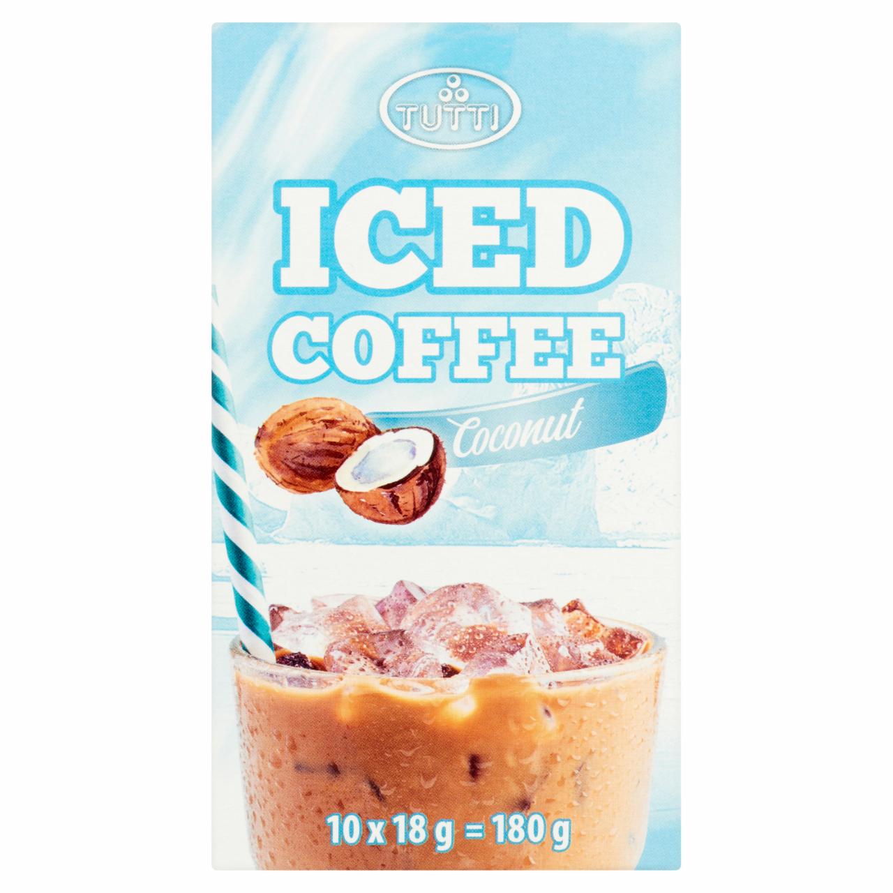 Képek - Tutti kókusz ízű jeges kávé italpor 10 db 180 g