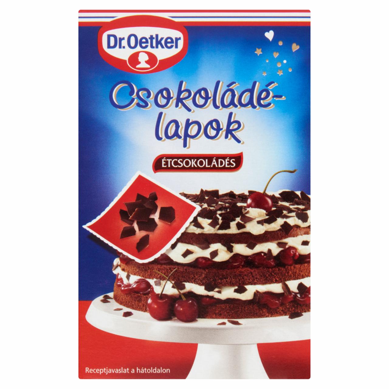 Képek - Dr. Oetker étcsokoládés csokoládélapok 100 g