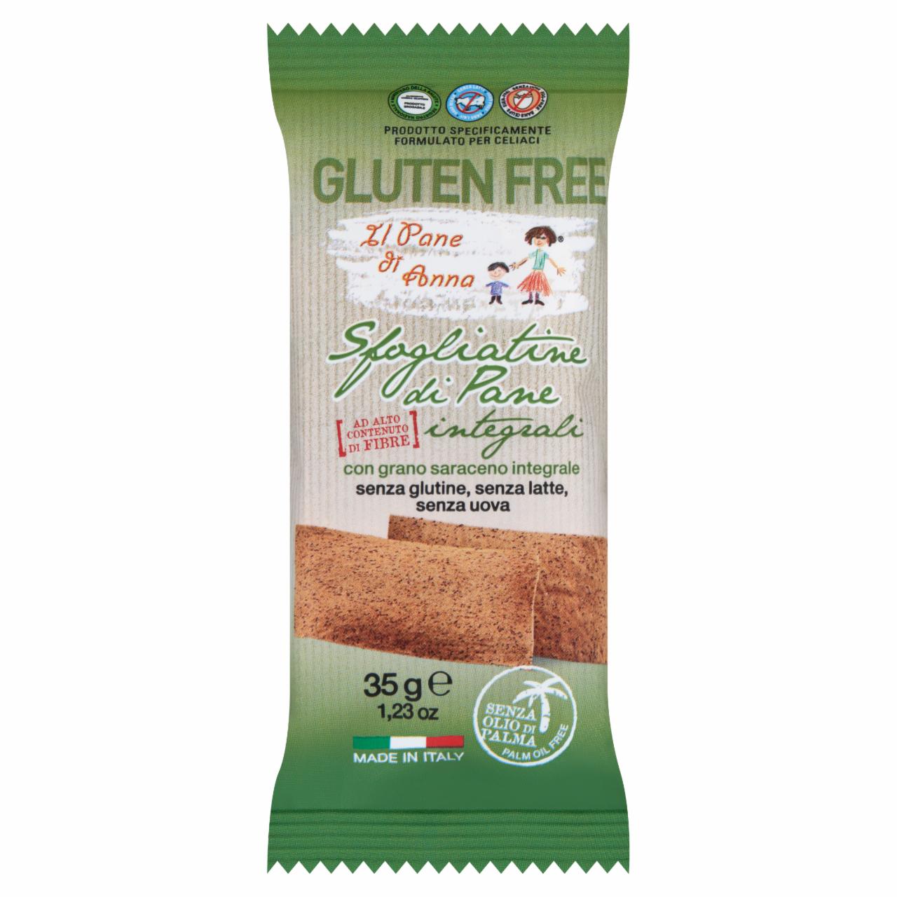 Képek - Il Pane di Anna gluténmentes, teljes kiőrlésű lapkenyér hajdinaliszttel 35 g