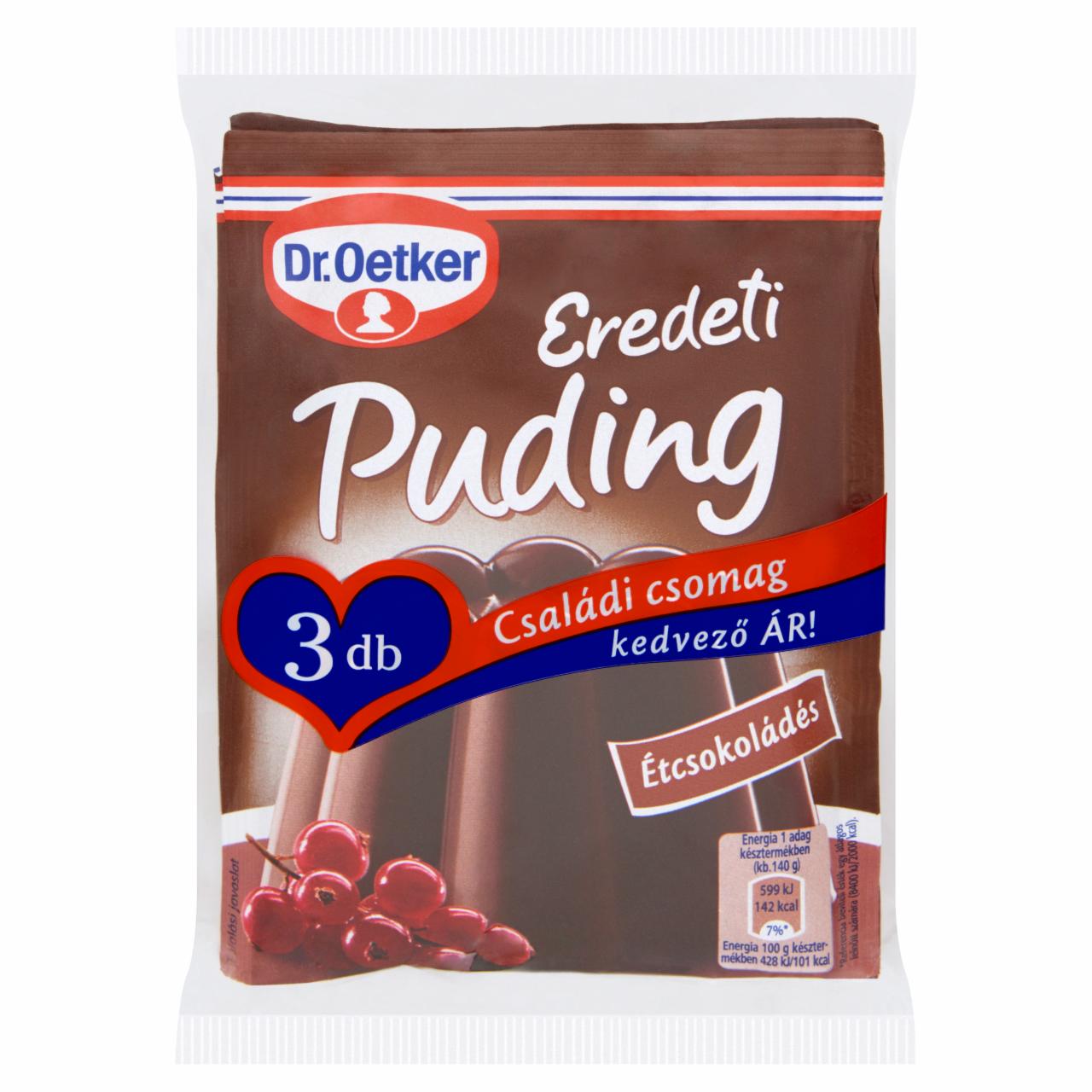Képek - Dr. Oetker Eredeti Puding étcsokoládés pudingpor 3 x 52 g