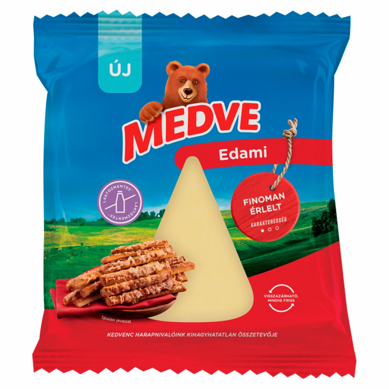 Képek - Medve félzsíros, félkemény, darabolt edami sajt 170 g