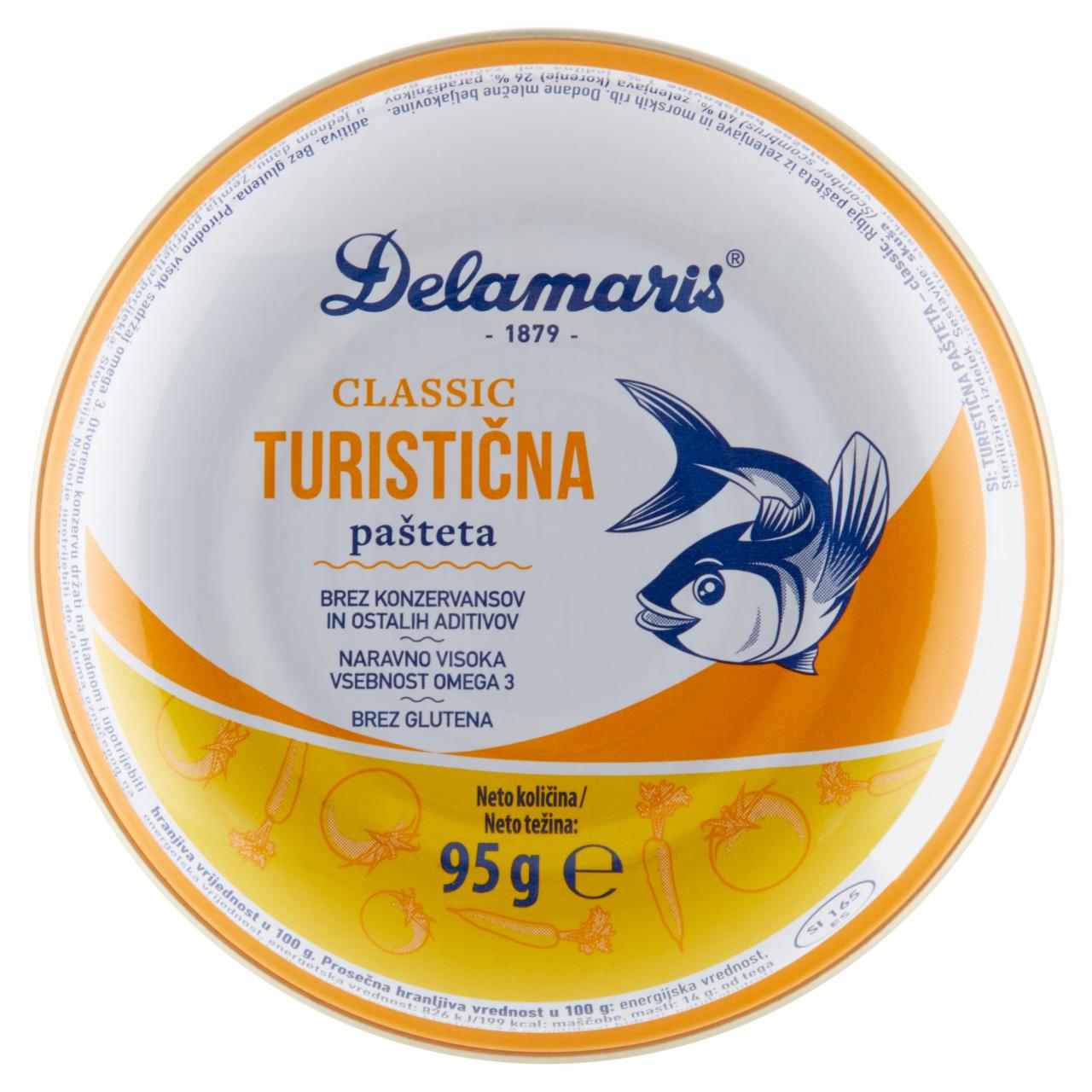 Képek - Delamaris Turistic Classic makrélapástétom zöldségekkel, hozzáadott tejfehérjékkel 95 g