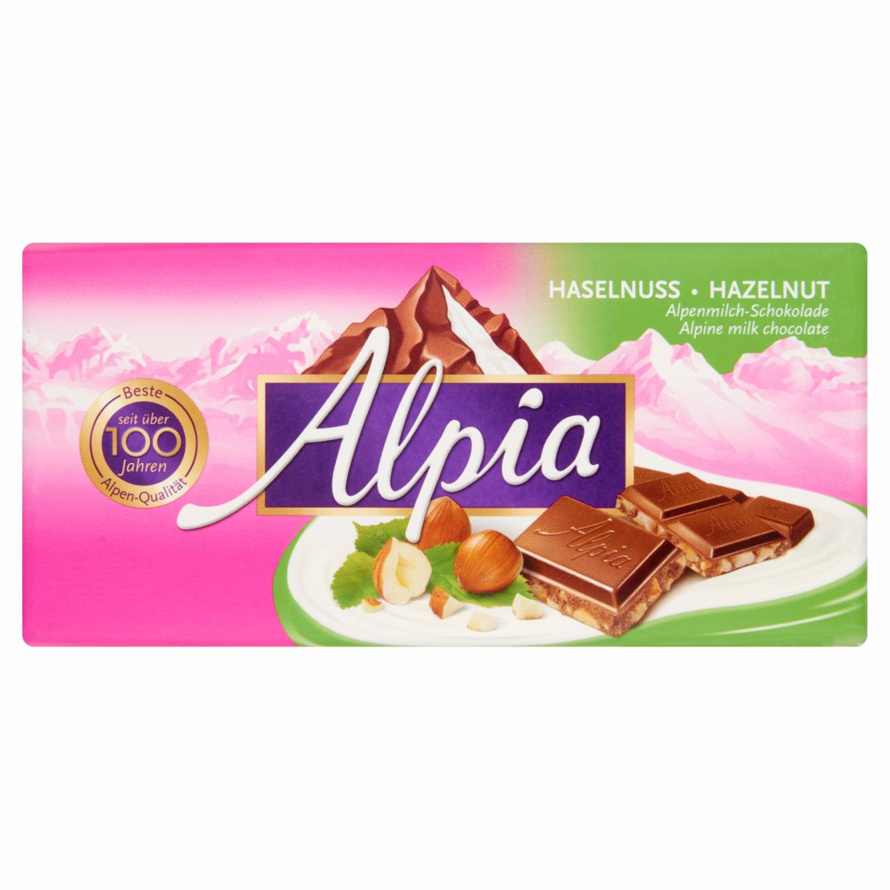 Képek - Alpia tejcsokoládé mogyoródarabokkal 100 g