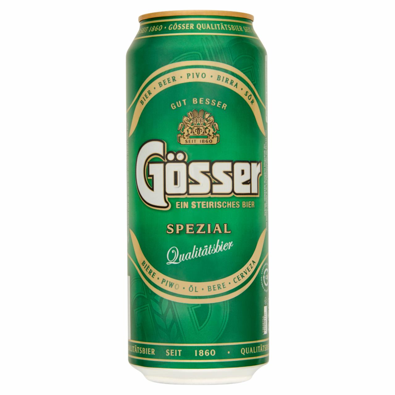 Képek - Gösser Spezial minőségi világos sör 5,1% 0,5 l doboz