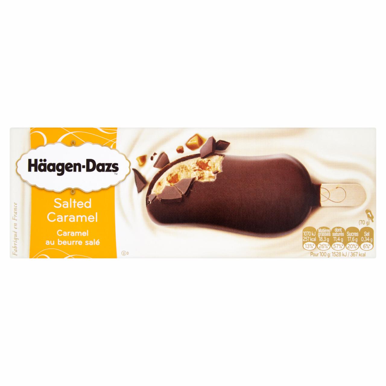 Képek - Häagen-Dazs karamell jégkrém Belga csokoládébevonattal és sós karamell darabokkal 80 ml
