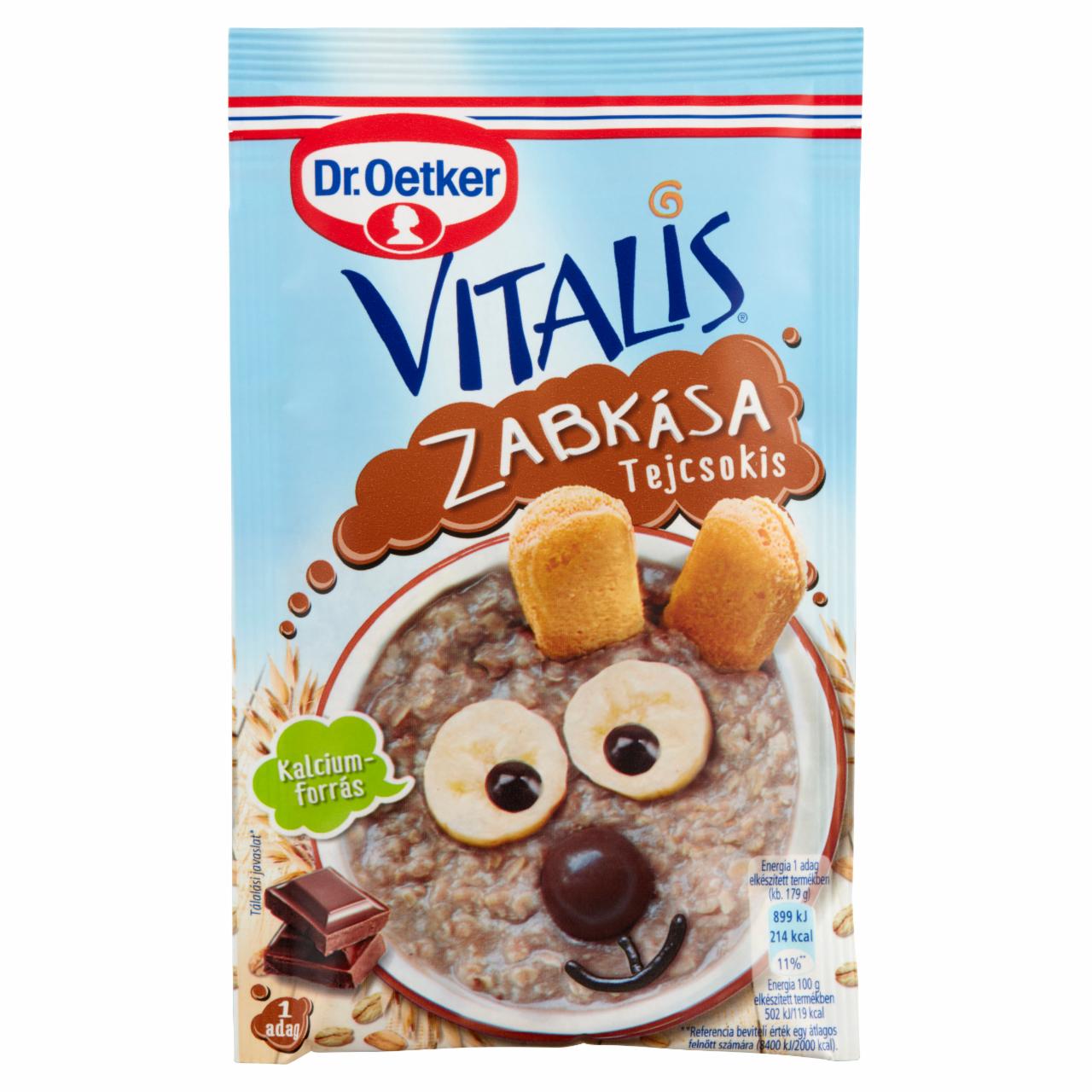 Képek - Dr. Oetker Vitalis tejcsokis zabkása alappor 54 g