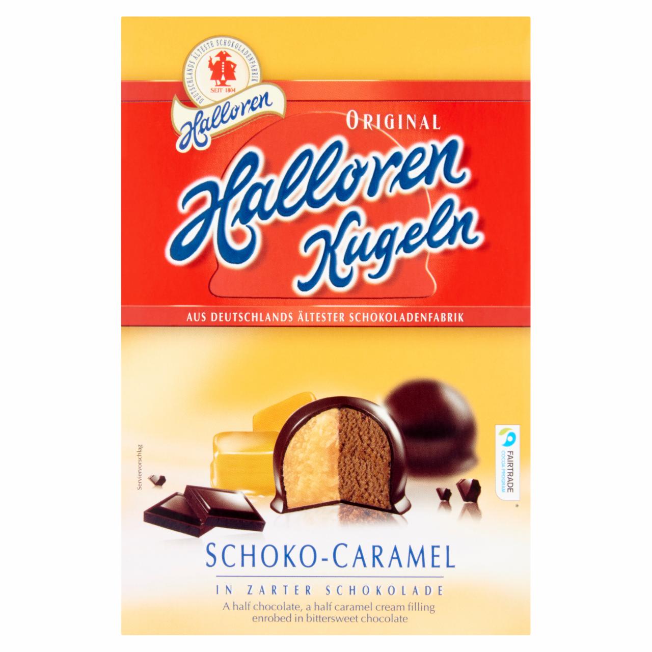 Képek - Halloren csokis-karamellás csokigolyó 125 g