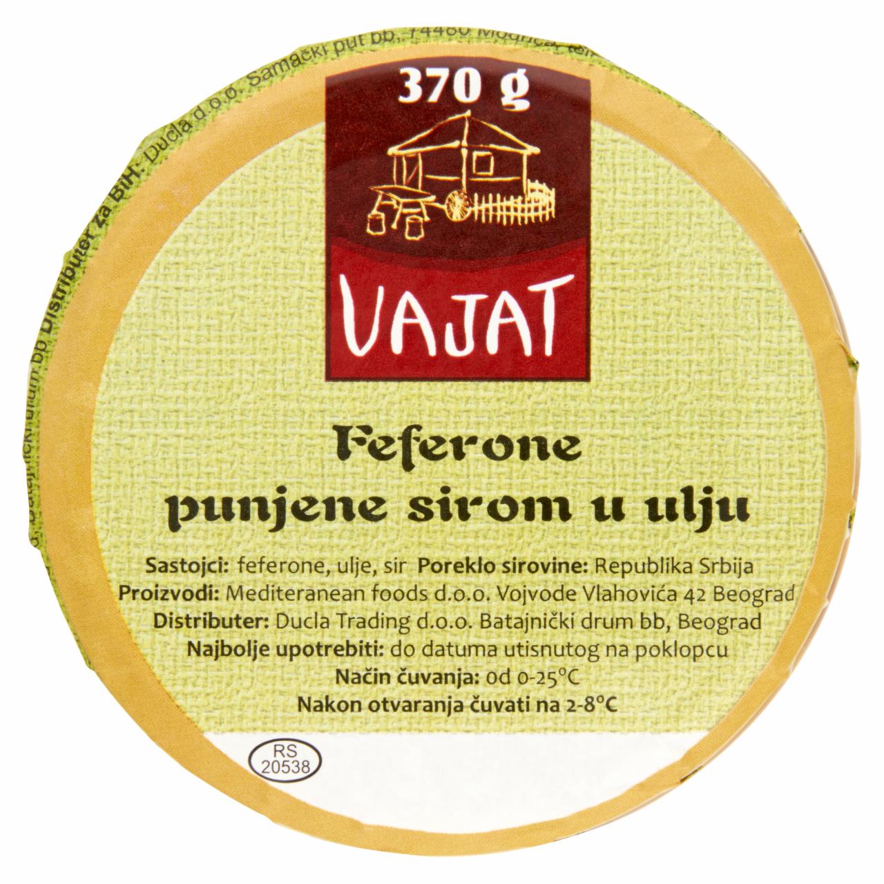 Képek - Vajat Antipasti feferóni paprika túróval töltve napraforgóolajban 370 g