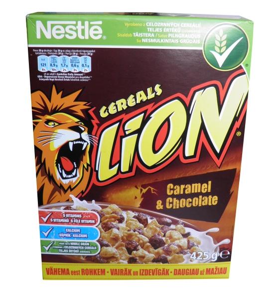 Képek - Lion karamellás és csokoládés ropogós gabonapehely vitaminokkal és ásványi anyagokkal Nestlé