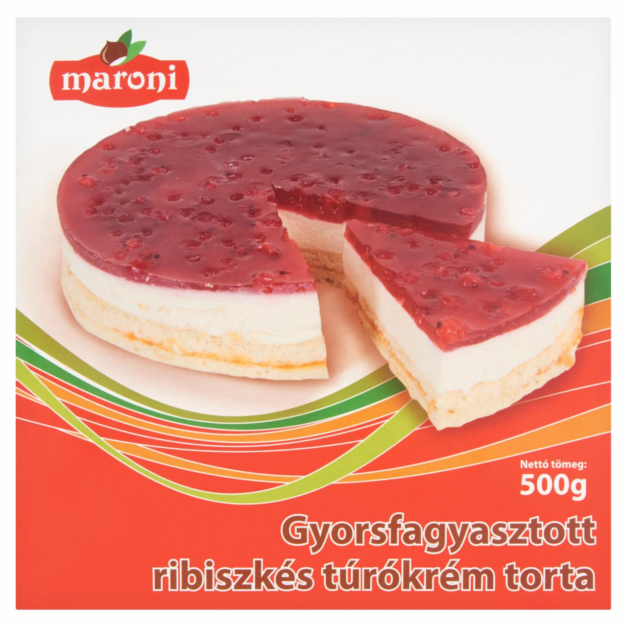 Képek - Maroni gyorsfagyasztott ribiszkés túrókrém torta 500 g