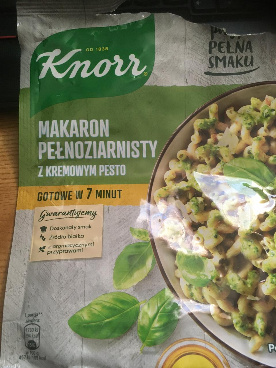 Képek - Knorr teljes kiőrlésű tészta zöld pesto szószban 149 g