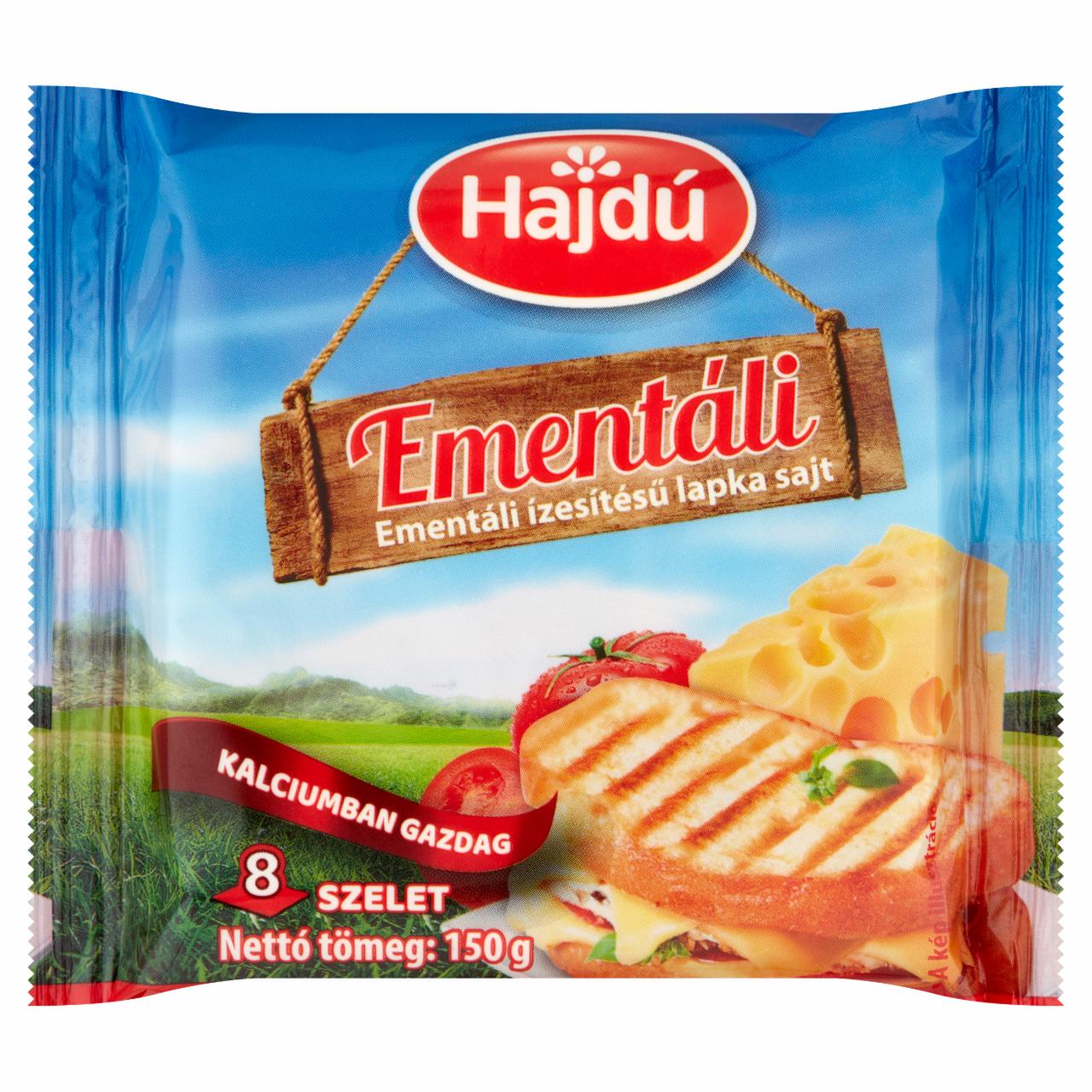 Képek - Hajdú ementáli ízesítésű lapka sajt 8 db 150 g