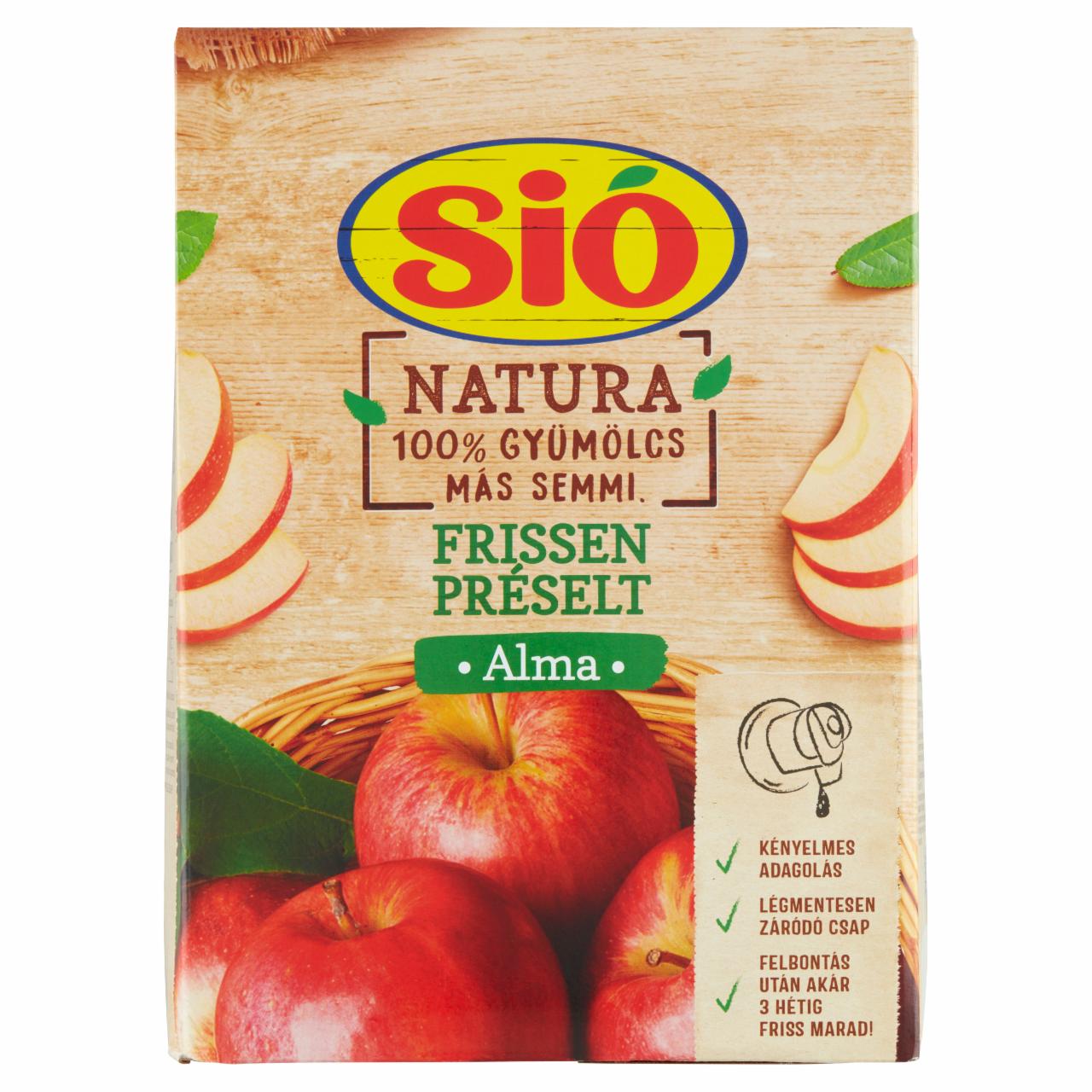 Képek - Sió Natura Frissen Préselt almalé 100% 3 l